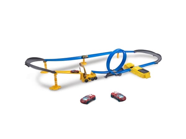 Metal Machines Construction Destruction Trackset with Mini Racing Cars