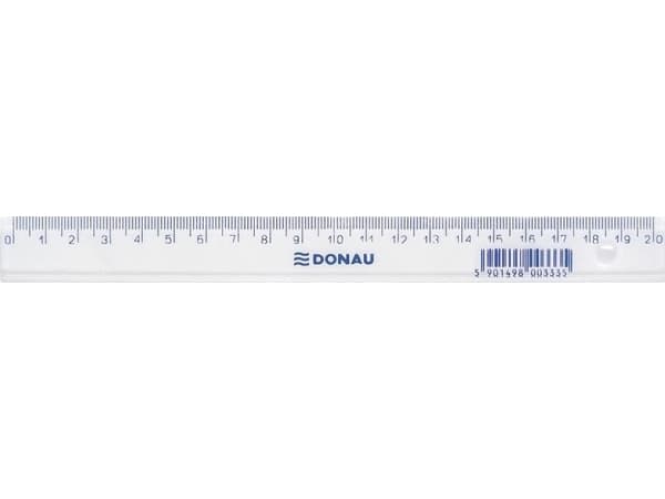 Donau-viivain 20 cm, ripustus, läpinäkyvä
