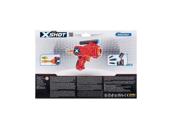 X-Shot Excel Double Micro Micro Foam Dart Blaster Combo Pack (8 tikkaa 3 tölkkiä)