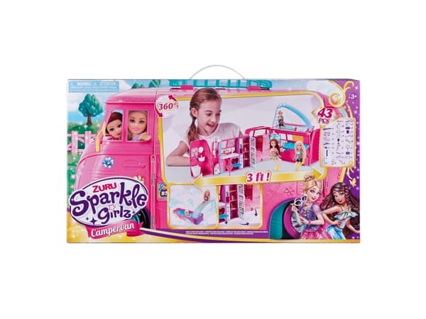 Zuru Sparkle Girlz Chassis retro bobil med tilbehør