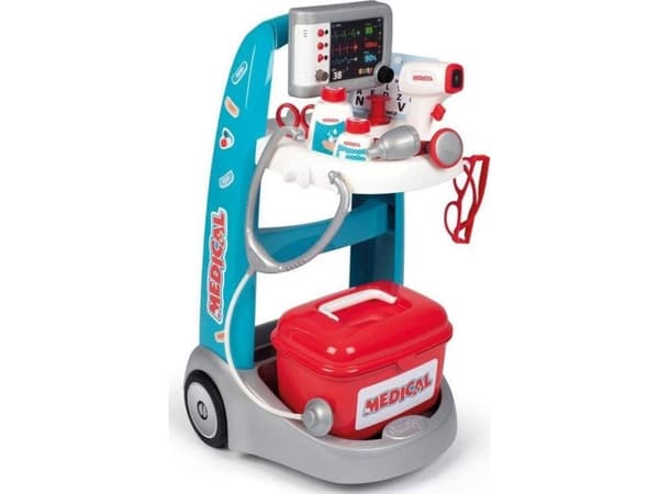Smoby SMOBY elektronisk medicinsk vagn 16 tillbehör