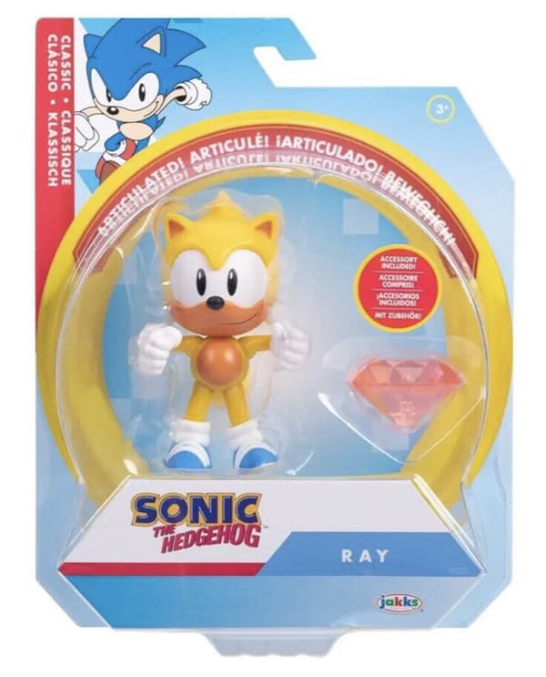 Sonic the Hedgehog Ray Action Figures with Accessory Wave 10 | CDON