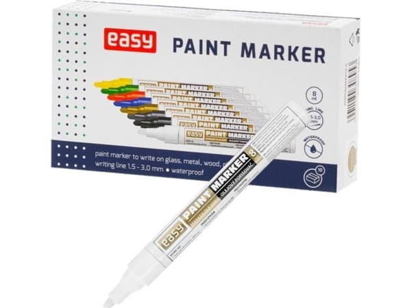 Oil marker white 8.5ml (10pcs) EASY