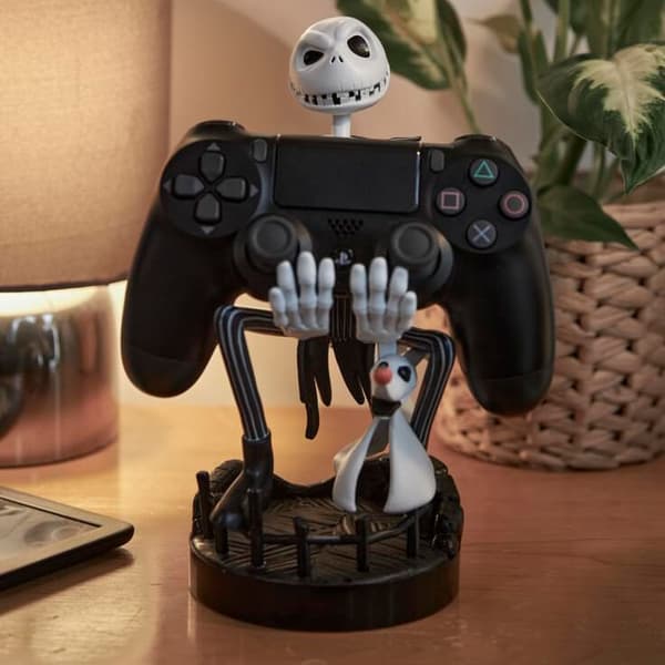 Disney Nightmare Before Christmas Jack Skellington figure clamping bracket Cable guy 21cm