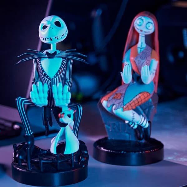 Disney Nightmare Before Christmas Jack Skellington figure clamping bracket Cable guy 21cm