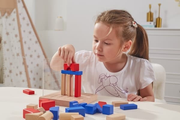 Viga Toys Viga Träbyggnadsspel 3D Montessori Blocks