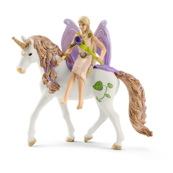 Schleich - glitterhus med enhörningar, sjö och stabil - 42445
