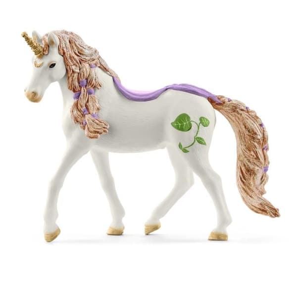 Schleich - glitterhus med enhörningar, sjö och stabil - 42445