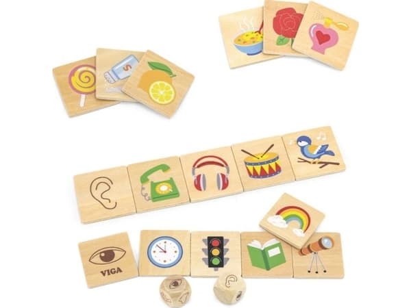 Viga Toys VIGA Educational Game Lære Puslespill Sorter Senses 37 stk.