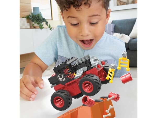 Mega Bloks Blocks Hot Wheels Monster Trucks Bone Shaker Stunt-triks