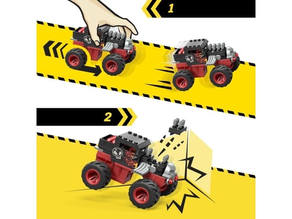 Mega Bloks Blocks Hot Wheels Monster Trucks Bone Shaker Stunt-triks