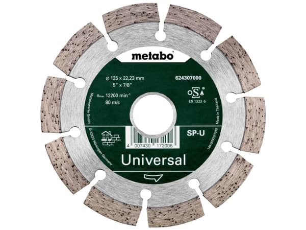 Metabo 624307000, Kutteskive, Flatt senter, 2,22 cm, 12,5 cm, 12200 RPM