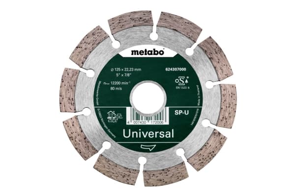 Metabo 624307000, Kutteskive, Flatt senter, 2,22 cm, 12,5 cm, 12200 RPM