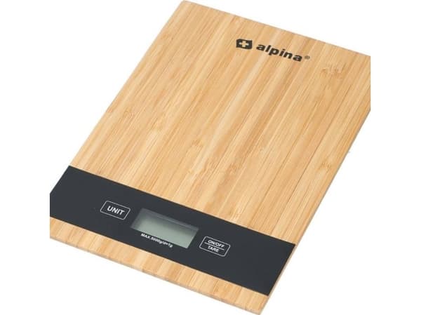 Alpina - Digital bambu köksvåg 5kg