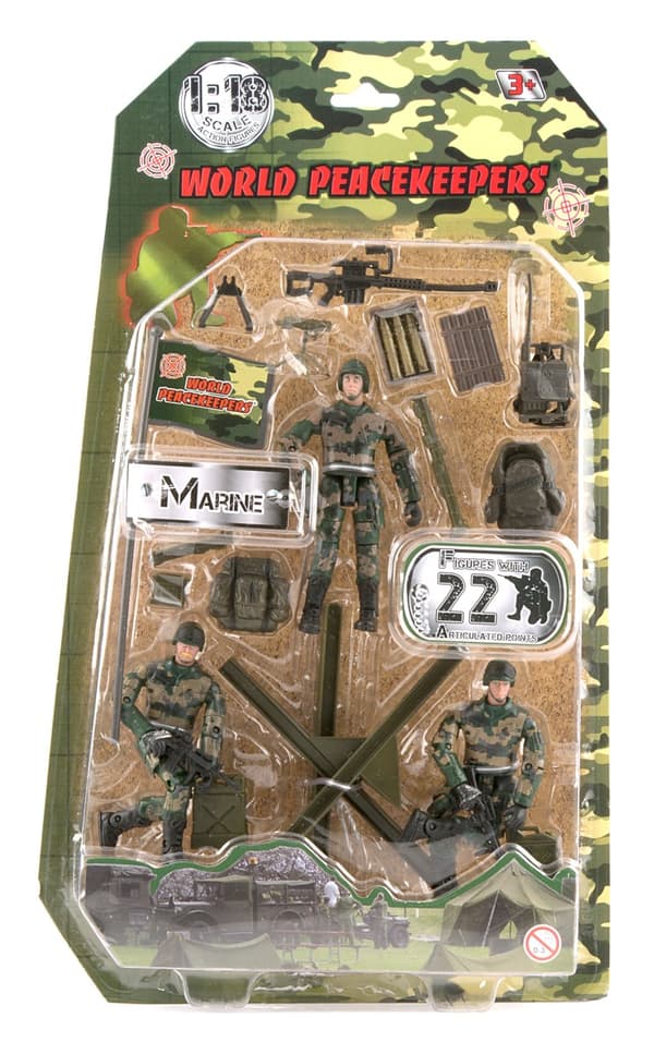 World Peacekeepers 1:18 Militär Marin m. 3 figurer
