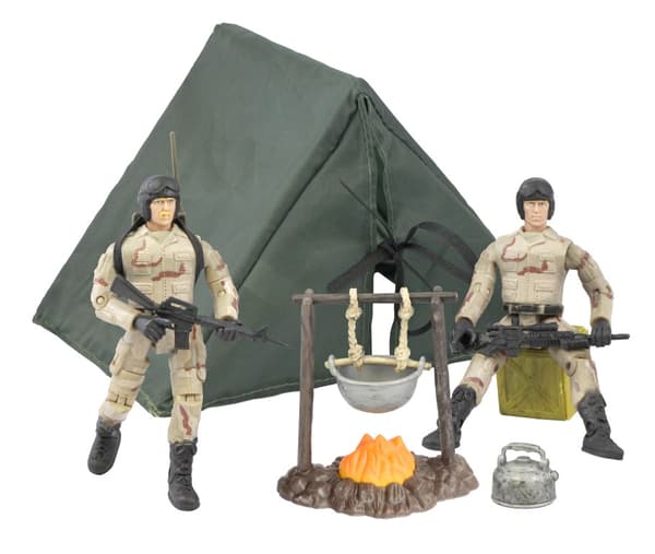 World Peacekeepers 1:18 Militär Camp m. 2 figurer