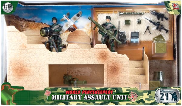 World Peacekeepers 1:18 Militär Angreppsstyrka m. 2 actionfigurer