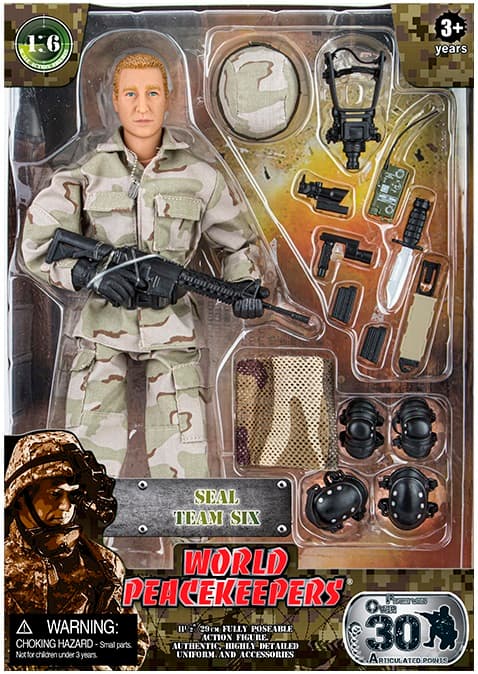 NAVY Seal Team Six figur 30,5cm m. tillbehör