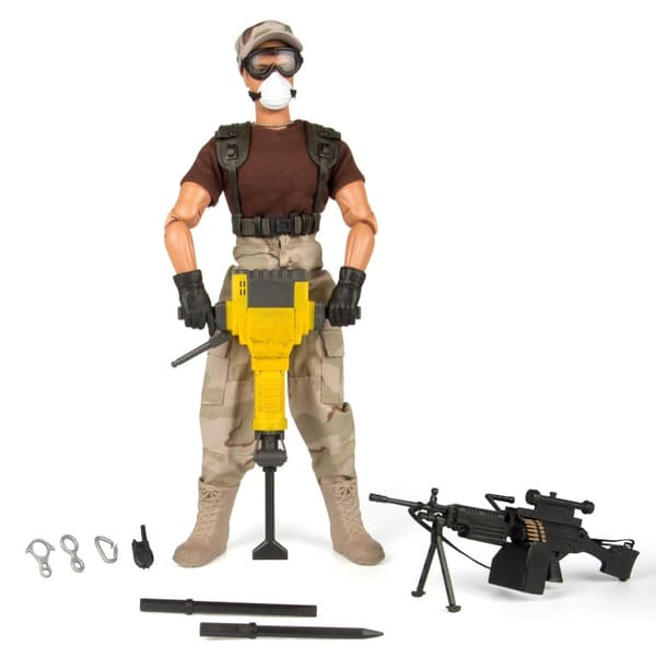 Militär Kampingenjör figur 30,5cm m. tillbehör