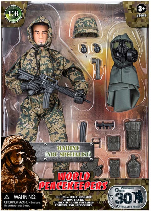 Marin militär actionfigur 30,5 cm med tillbehör