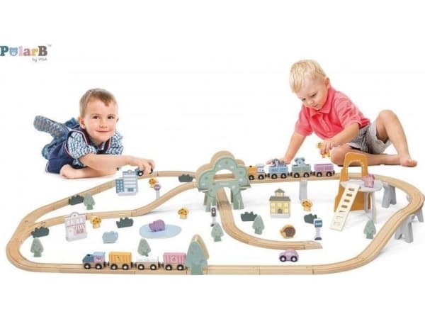 Toy tre togbane 90 stk PolarB Viga