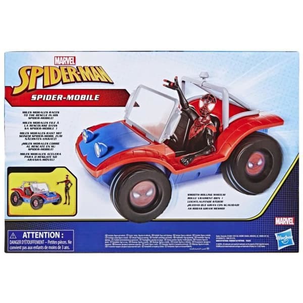 Spider-Mobile-fordon och Miles Morales Marvel Spider-Man-figur 15 cm från 4 år