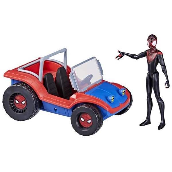 Spider-Mobile-fordon och Miles Morales Marvel Spider-Man-figur 15 cm från 4 år