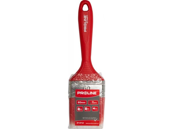 Pro-Line PĘDZEL PŁASKI STANDARD 40MM,RĄCZKA PLASTIK,OLEJ,PROLINE