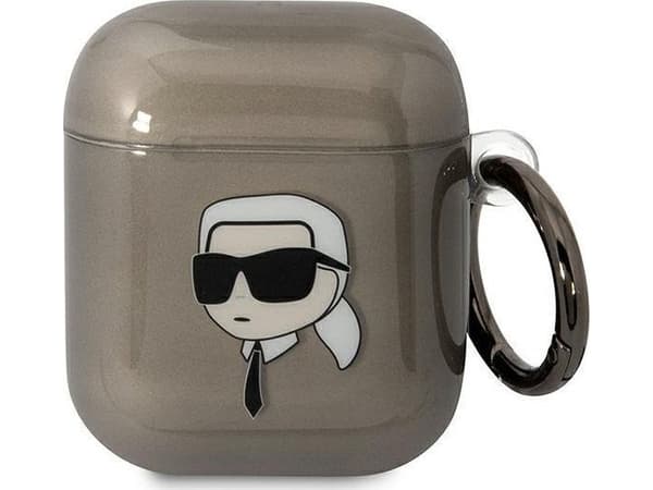 Karl Lagerfeld KLA2HNIKTCK AirPods 1/2 suojus musta/musta Karl`s Head