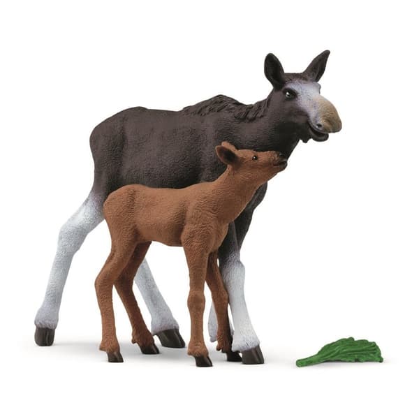 Schleich® VILT LIV Elgku med elgkalv 42603