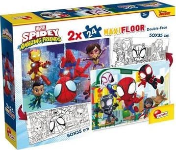 Lisciani LISCIANI MARVEL PUSSEL DF MAXI GULV 2 X 24 SPIDEY