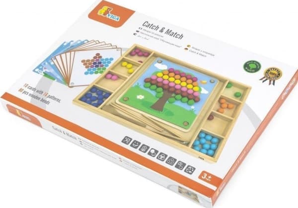 Vigan VIGA Wooden Kulki Game Få og match komponent