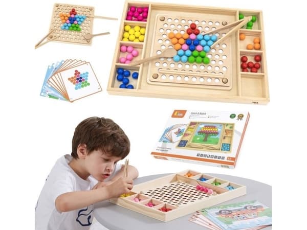 Vigan VIGA Wooden Kulki Game Få og match komponent