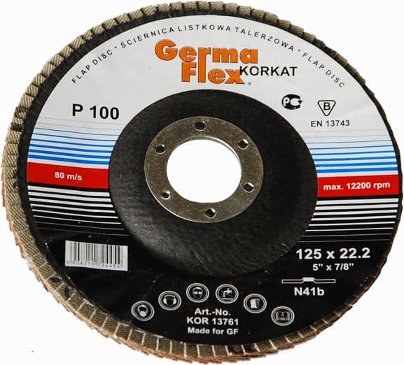 GERMAFLEX Klaffskive 125mm P100 (GLKN41B125-100)