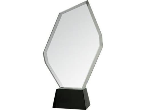Triumph A glass trophy with a Pouch
