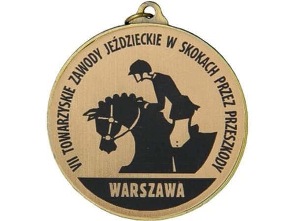 Victoria Sport Medal gold with a space for a 50 mm emblem - a steel medal engraved on the laminate