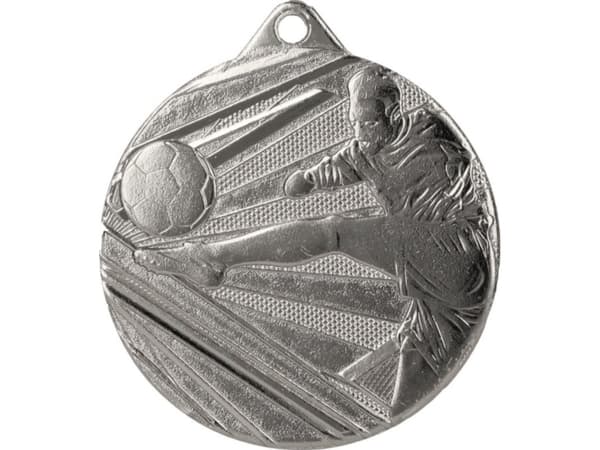 Triumf Medal 50mm stål sølv fotball ME001/S