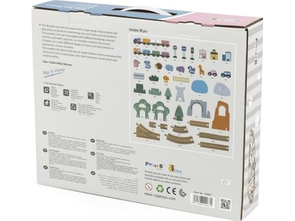 Toy tre togbane 90 stk PolarB Viga