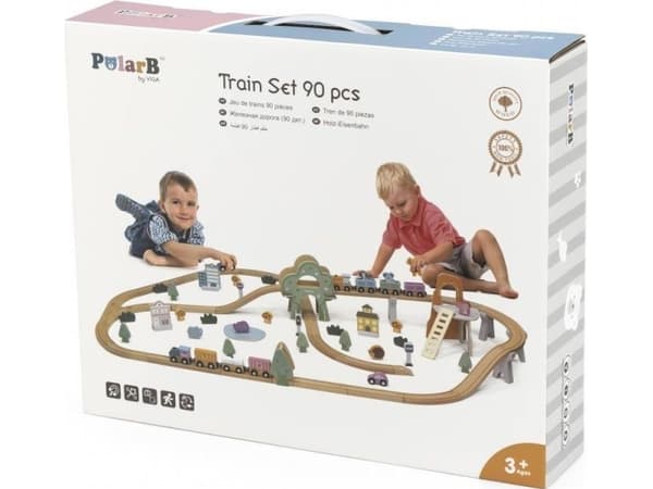 Toy tre togbane 90 stk PolarB Viga