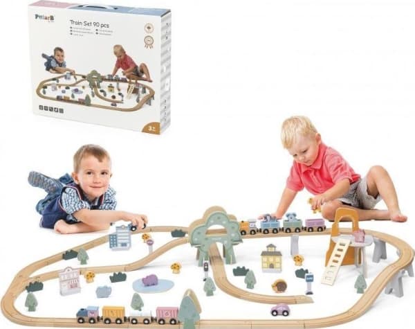 Toy tre togbane 90 stk PolarB Viga