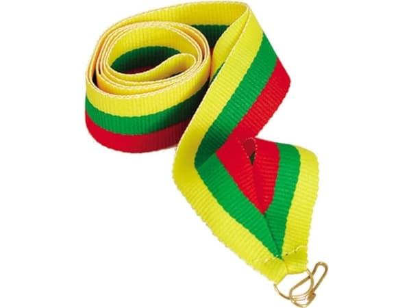 Victoria Sport Ribbon 22 mm - gul-grønn-rød