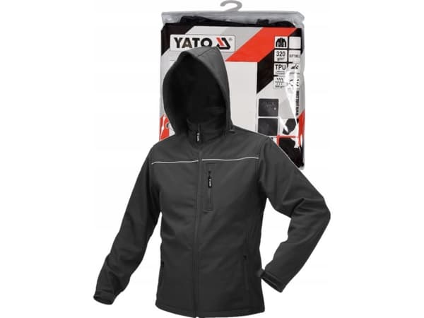 Kurtka męska Yato YT.SOFTSHELL JACKET WITH HOOD. BLACK SIZE. S