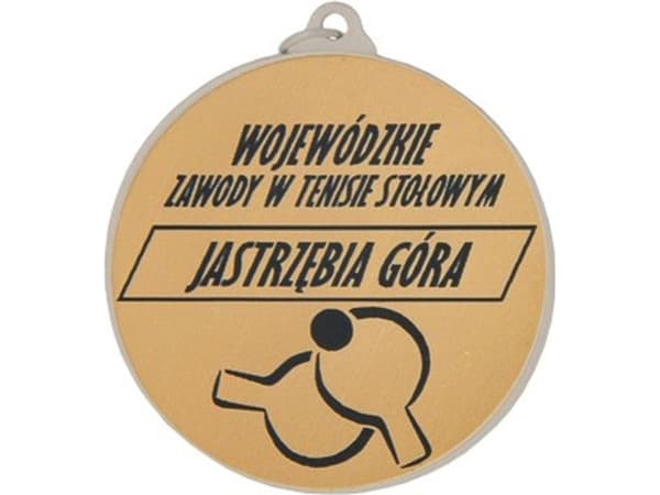 Victoria Sport Sølvmedalje med plass til emblem 25 mm - stålmedalje med gravering på laminat