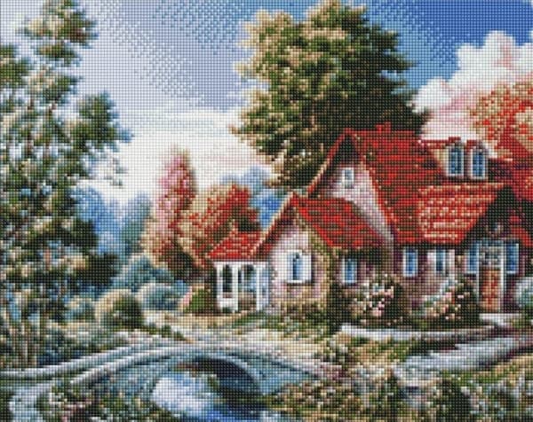 Ideyka Timanttimosaiikki - Mummon talo 40x50cm