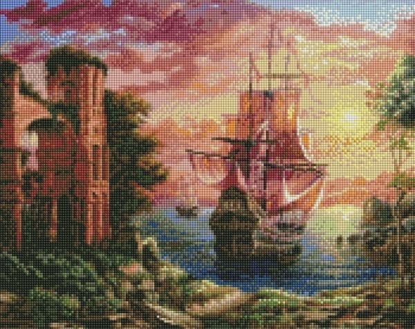 Ideyka Timanttimosaiikki - Evening Harbour 40x50cm