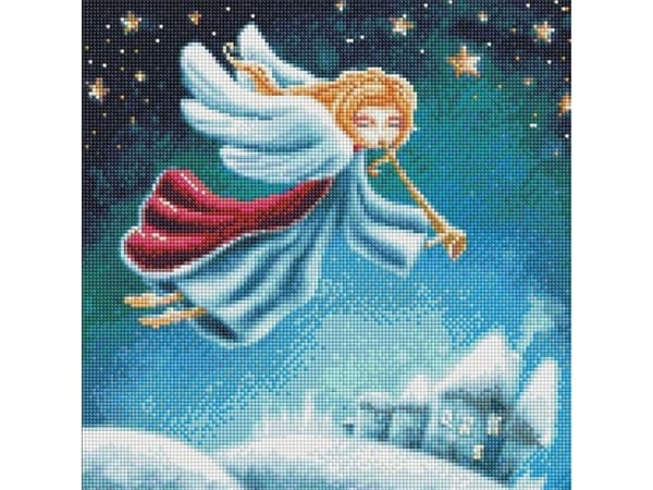 Idé diamantmosaikk - juleengel 40x40