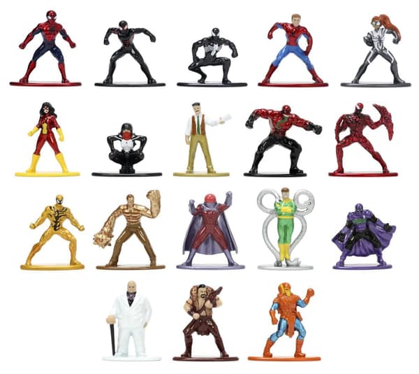 Marvel Spiderman Samlarfigurer Nano Metall 18-Pack
