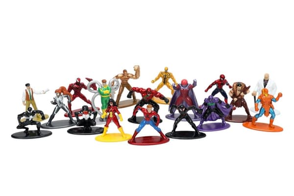 Marvel Spiderman Samlarfigurer Nano Metall 18-Pack