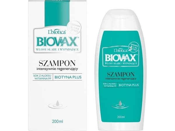 L`BIOTICA Biovax Intensivt regenererende sjampo - svakt og fallende hår 200ml