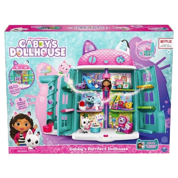 Gabby's Dollhouse Purrfect Dollhouse with 2 Toy Figures dukkehus